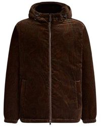 Etro - Cotton Velvet Down Jacket - Lyst