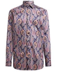Etro - Paisley Cotton Satin Shirt - Lyst