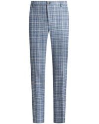 Etro - Check Wool-Blend Trousers - Lyst