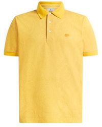 Etro - Cotton Polo Shirt With Arnica Motif - Lyst