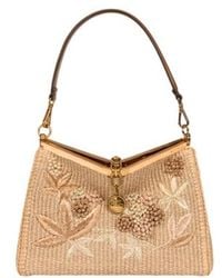 Etro - Medium Woven Raffia Vela Bag - Lyst