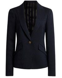 Etro - Single-Breasted Wool Jacquard Jacket - Lyst