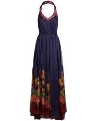 Etro - Boho Dress With Open Back And Flounce - Lyst