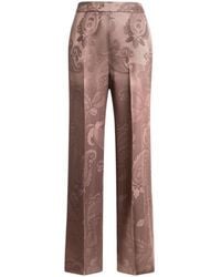 Etro - Jacquard Trousers With Floral Paisley Motif - Lyst