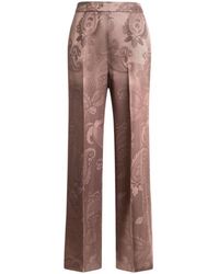 Etro - Jacquard Trousers With Floral Paisley Motif - Lyst