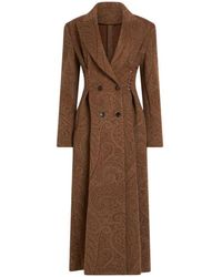 Etro - Double-Breasted Wool And Cashmere Coat - Lyst