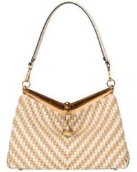 Etro - Medium Woven Leather And Raffia Vela Bag - Lyst
