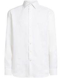Etro - Linen Shirt With Pegaso - Lyst