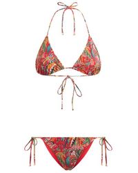 Etro - Bikini With Paisley Foliage Motif - Lyst