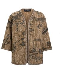 Etro - Bouclé Kesa With Flower And Animal Motif - Lyst
