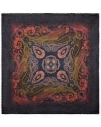 Etro - Wool, Cashmere And Silk Shawl With Degradé Motif - Lyst