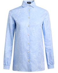 Etro - Chemise En Jacquard De Coton, Femme, Taille - Lyst