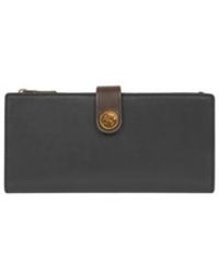 Etro - Leather Wallet With Pegaso Button - Lyst