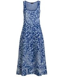 Etro - Jacquard Midi Dress With Floral Paisley Motif - Lyst