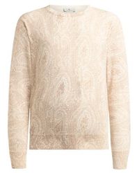 Etro - Cotton-Blend Sweater With Floral Arnica Motif - Lyst