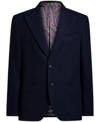 Etro - Single-Breasted Knit Cashmere And Wool Jacket - Lyst