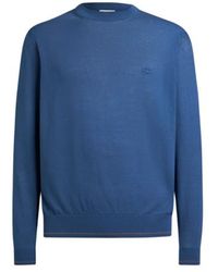 Etro - Cotton Jacquard Crew-Neck Sweater - Lyst