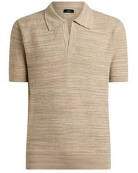 Etro - Knit Cotton Polo Shirt With Braided Stitch - Lyst