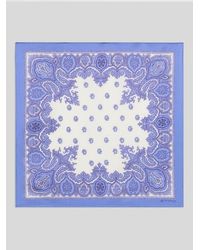 Etro - Silk Pocket Square With Paisley Motif - Lyst