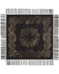 Etro - Silk-Blend Scarf With Metallic Paisley Motif - Lyst