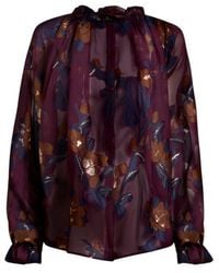 Etro - Silk-Blend Jacquard Shirt With Fil Coupé Flowers - Lyst