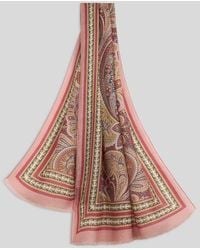 Etro - Wool, Cashmere And Silk Scarf With Print - Lyst