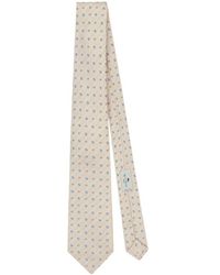 Etro - Micro-Paisley And Logo Tie - Lyst