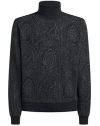 Etro - Pull À Col Roulé En Jacquard De Laine Mélangée À Motif Arnica, Homme, Taille - Lyst