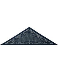 Etro - Triangular Wool Scarf With Tie Motif - Lyst