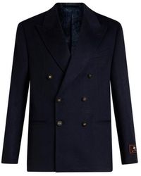 Etro - Double-Breasted Cashmere Blazer - Lyst