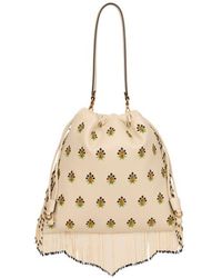 Etro - Kalispera Medium Leather Bag With Embroidery And Beads - Lyst