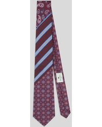 Etro - Silk Jacquard Tie With Patchwork Design - Lyst