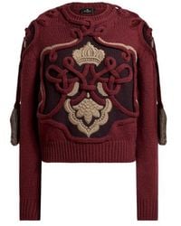 Etro - Ribbed Wool Sweater With Tassels And Embroidery - Lyst