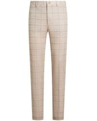 Etro - Check Linen-Blend Trousers - Lyst