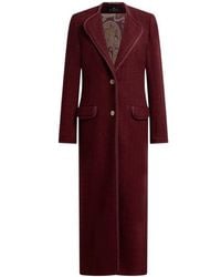 Etro - Basketweave Wool-Blend Coat With Check Motif - Lyst