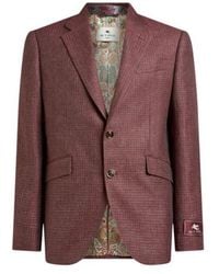 Etro - Single-Breasted Wool Mouliné Jacket - Lyst