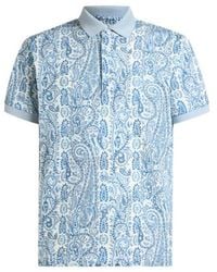 Etro - Cotton Polo Shirt With Paisley Motif - Lyst
