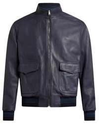 Etro - Leather Bomber Jacket, Homme, Taille - Lyst