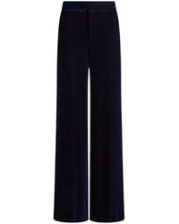 Etro - Wide-Leg Velvet Trousers - Lyst