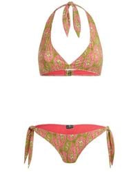 Etro - Bikini With Paisley Foliage Motif - Lyst