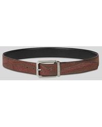 Etro - Reversible Arnica And Leather Belt - Lyst