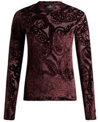 Etro - Jacquard Chenille Sweater With Lace Effect - Lyst