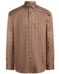 Etro - Cotton Satin Shirt With Medallion Motif - Lyst