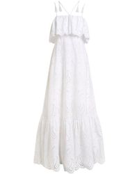 Etro - Broderie Anglaise Lace Long Dress With Paisleys And Hearts - Lyst