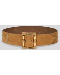 Etro - Suede Belt With Studs - Lyst