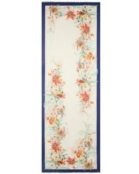 Etro - Cotton And Modal Jacquard Scarf With Floral Motif - Lyst