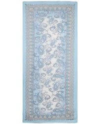 Etro - Linen-Blend Scarf With Floral Paisley Motif - Lyst