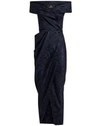 Etro - Abendkleid Aus Einer Seidenmischung Mit Jacquardmuster, Damen, Größe - Lyst
