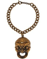Etro - Collier Chaîne À Pendentif, Femme - Lyst