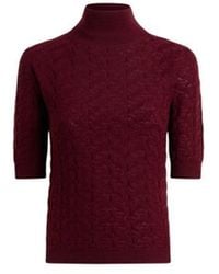 Etro - Wool Mock-Neck Sweater With Paisley Detailing - Lyst